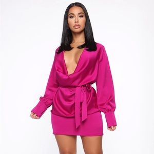 Fashion Nova I’m the one mini dress - Magenta